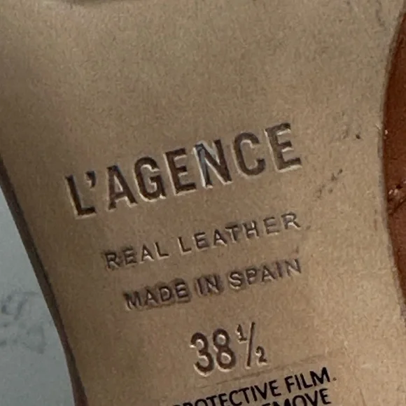 L'AGENCE Chestnut Leather Ankle Booties - Picture 7 of 7